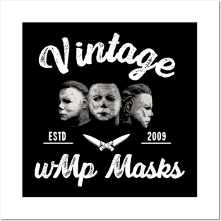 Vintage wMp Masks design for Dark shirts Posters and Art